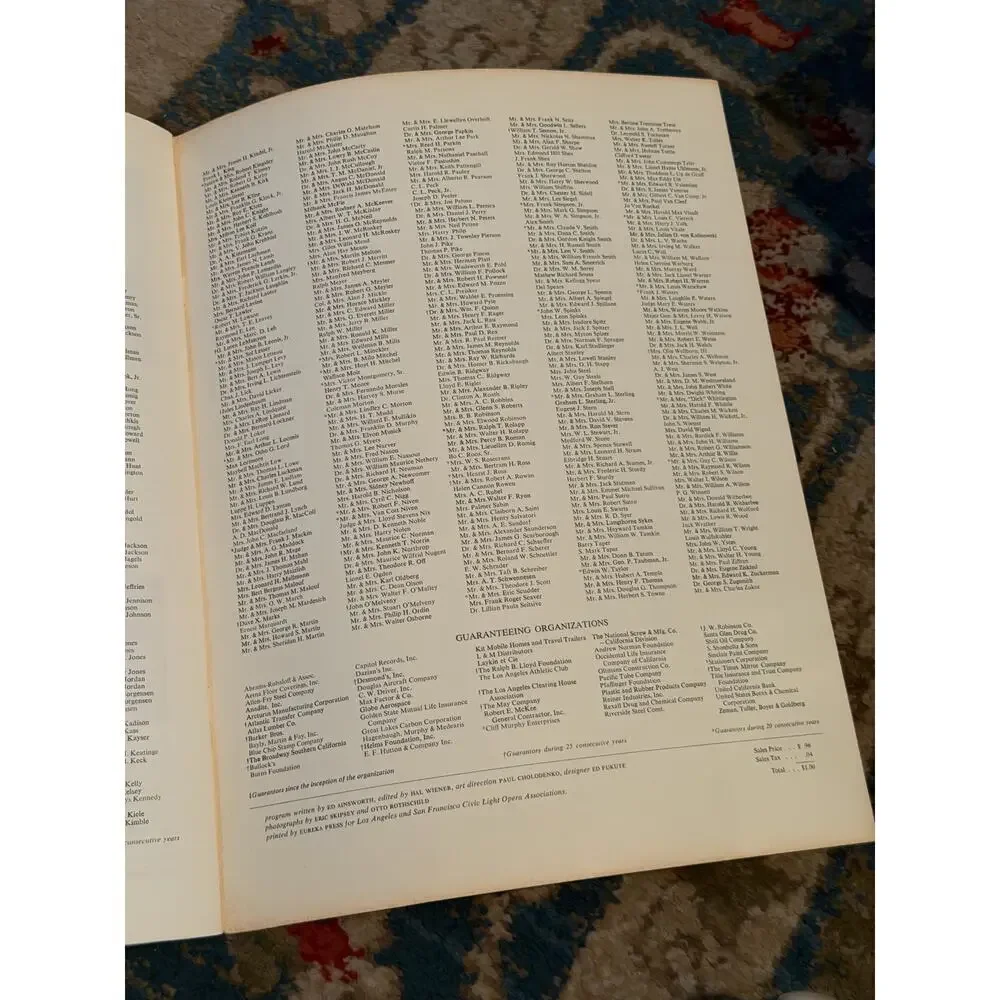 Vintage The Parisians Dumas And Son 1967 Souvenir Program